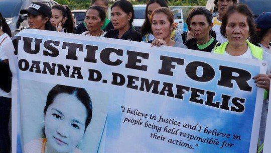 C&aacute;i chết của c&ocirc; Demafelis g&acirc;y phẫn nộ tại Philippines. Ảnh: Reuters