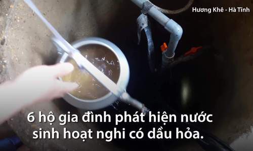 Nước giếng nghi nhiễm dầu bốc cháy ở Hà Tĩnh