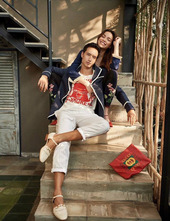 Và thật bất ngờ, chiếc áo thun mà Kỳ Duyên diện đã từng xuất hiện cùng Kim Lý trong bộ ảnh với Hồ Ngọc Hà.