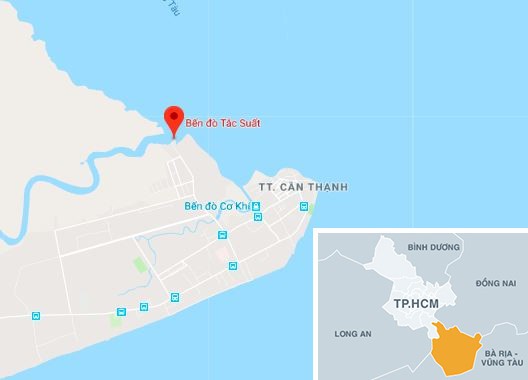 
Vị tr&iacute; gần nơi t&agrave;u cao tốc gặp nạn. Ảnh: Google Maps.
