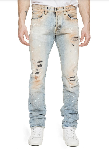 
Quần jeans rách với những vết bẩn giả này có giá lên tới gần chục triệu đồng/chiếc.
