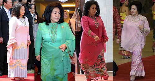 Bà Rosmah nổi tiếng với những bộ cánh, trang sức đắt tiền. Ảnh: Vulcanpost