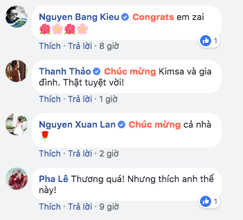 Bằng Kiều, Thanh Thảo, Xuân Lan, Pha Lê gửi lời chúc mừng đến Kasim Hoàng Vũ.