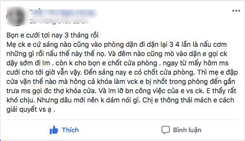 
Tâm sự dở khóc dở cưới của cô vợ trẻ khi 3 tháng về làm dâu vẫn bị can thiệp chuyện ấy.
