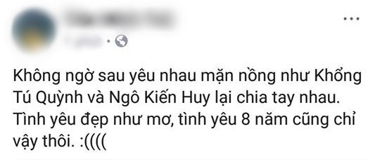 Tin đồn Ngô Kiến Huy và Khổng Tú Quỳnh chia tay nhau khiến cộng đồng mạng hoang mang.