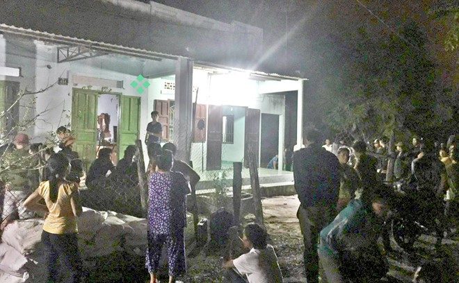 Hiện trường vụ đâm chết chủ nhà. Ảnh: Tuấn Kiệt.