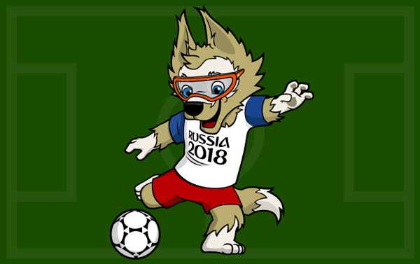 Sói Zabivaka tượng trưng cho sự say mệ, vui vẻ và tự tin.