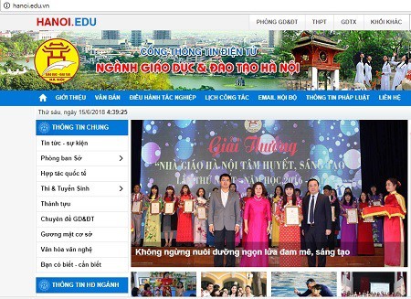 Có thể xem điểm thi vào 10 trên website của Sở GD&ĐT Hà Nội tại địa chỉ: hanoi.edu.vn