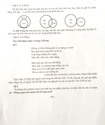 Trang 2 đề thi vào lớp 10 tại TP.HCM.