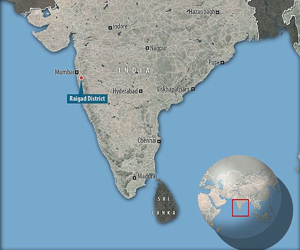 Vị trí nơi xảy ra án mạng gần thành phố Mumbai. Ảnh: Google Map.