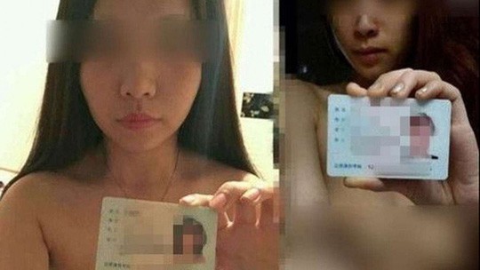 Một số ảnh khỏa thân của nữ sinh thế chấp cho những kẻ cho vay nặng lãi. Ảnh: SCMP