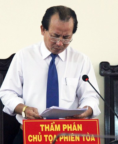 
Chủ tọa phiên tòa là thẩm phán Huỳnh Ngọc Thiện.
