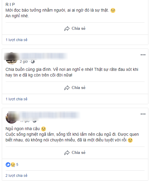 
Khi nghe tin cô gái qua đời, nhiều người thân, bạn bè đã bày tỏ niềm xót thương, đau buồn vô hạn đối với sự ra đi đột ngột, đau đớn của cô gái trẻ. Ảnh chụp màn hình
