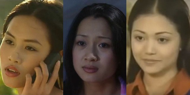 Từ trái qua: Hà Hương trong vai Nguyệt, Thu Nga trong vai Thương và Kiều Anh vai Nhung trong phim Phía trước là bầu trời.