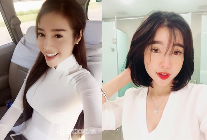 Bất kể là tóc ngắn xoăn sóng, cúp đuôi hay để tự nhiên, Elly Trần vẫn luôn tạo cho mình phong cách mới lạ và xinh đẹp.