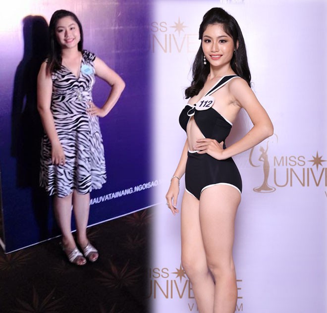 Người đẹp Lê Thị Ánh Minh từng lọt vào Bán kết cuộc thi Hoa hậu Hoàn vũ Việt Nam 2017. Cô gây ấn tượng nhờ gương mặt khả ái, thần thái rạng ngời cùng dáng vóc thon thả. Tuy nhiên ít ai biết, trước đó cô từng có cân nặng 72kg. Để đi thi sắc đẹp, Ánh Minh ép mình trút bỏ 20kg trong vòng 1,5 tháng để có vóc dáng cân đối hơn.