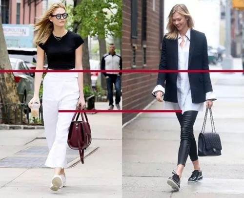 Ngay cả siêu mẫu Karlie Kloss với chiều cao 1m85 cũng có thể trông như 1m55 nếu diện không lựa chọn kiểu đồ phù hợp.