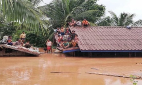 Vỡ đập thủy điện ở Lào