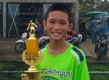 Mongkhon Bunpiem, một trong 4 cậu bé được giải cứu ngày 8/7. Ảnh: The Nation.