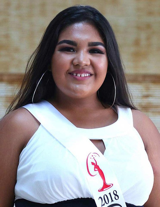 Thí sinh Hoa hậu Hoàn vũ Guam 2018 Shaeleen Nicole Pruyne Salas.