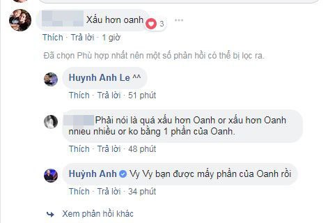 Nhiều cư dân mạng cho rằng nhan sắc của Hoàng Oanh đẹp hơn Y Vân. Thậm chí có người còn cho rằng Huỳnh Anh bạc như vôi, giả tạo, vì chia tay Hoàng Oanh chưa được bao lâu đã công khai người mới. Huỳnh Anh liền đáp lại: Bao lâu là bao lâu?