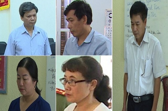 
Ông Trần Xuân Yến, Phó giám đốc Sở GD&ĐT Sơn La cùng 4 thuộc cấp trong đường dây gian lận điểm thi tại Sơn La vừa bị khởi tố. Ảnh: TP
