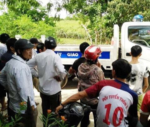 Hiện trường nơi xảy ra vụ việc.