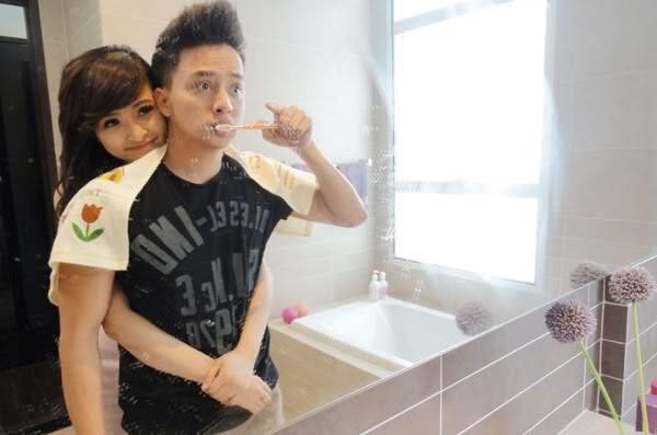 Anh Ngọc quay chung clip ca nhạc với ca sĩ Cao Thái Sơn.