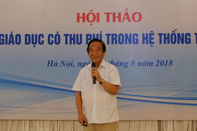 GS Nguyễn Lân Dũng, Ủy viên Hội đồng Quốc gia Giáo dục và Phát triển nhân lực phát biểu.
