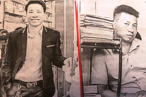 
Nguyễn Văn Toại với tấm ảnh lừa tình trên mạng (trái) và thời điểm bị bắt.
