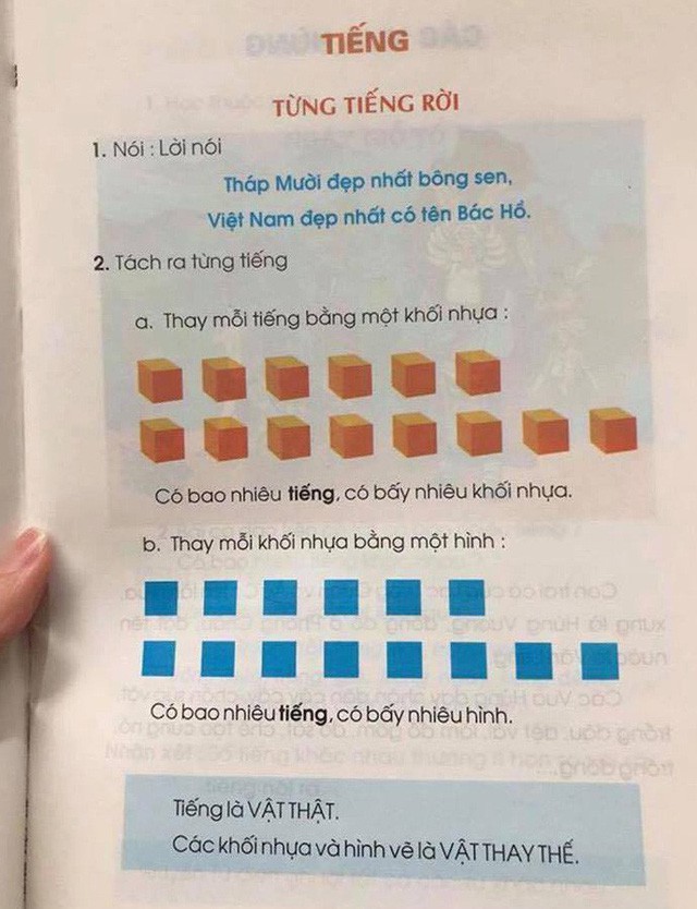 Cách sử dụng hình khối thay cho chữ viết là để học sinh quên đi nghĩa của từ, vì đó không phải là trọng tâm của những tuần đầu đi học