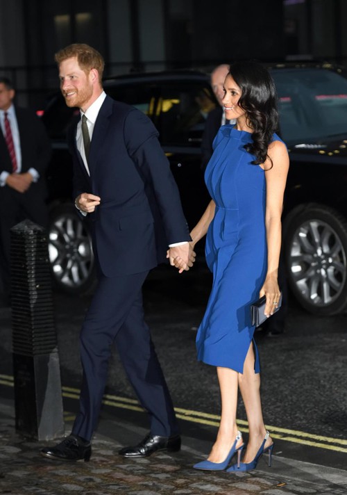 Hoàng tử Harry và Meghan đến dự buổi hòa nhạc đánh dấu gần một thế kỷ kết thúc Thế chiến I ở Trung tâm Hội nghị Central Hall Westminster, London, tối 6/9. Ảnh: UK Press.