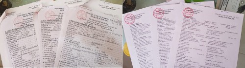 
Hồ sơ nộp thuế của 03 chiếc xe Công ty ATP khai báo tại Chi cục Thuế huyện Diên Khánh - Khánh Hòa.
