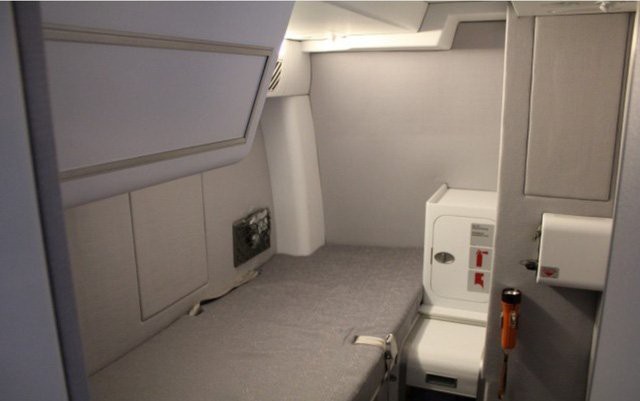 Phòng ngủ của phi công trên chiếc Airbus A380 của hãng hàng không Lufthansa (Đức).