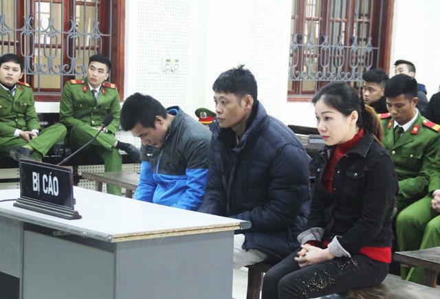 Các bị cáo tại phiên tòa