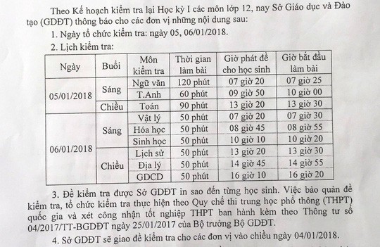 Lịch thi