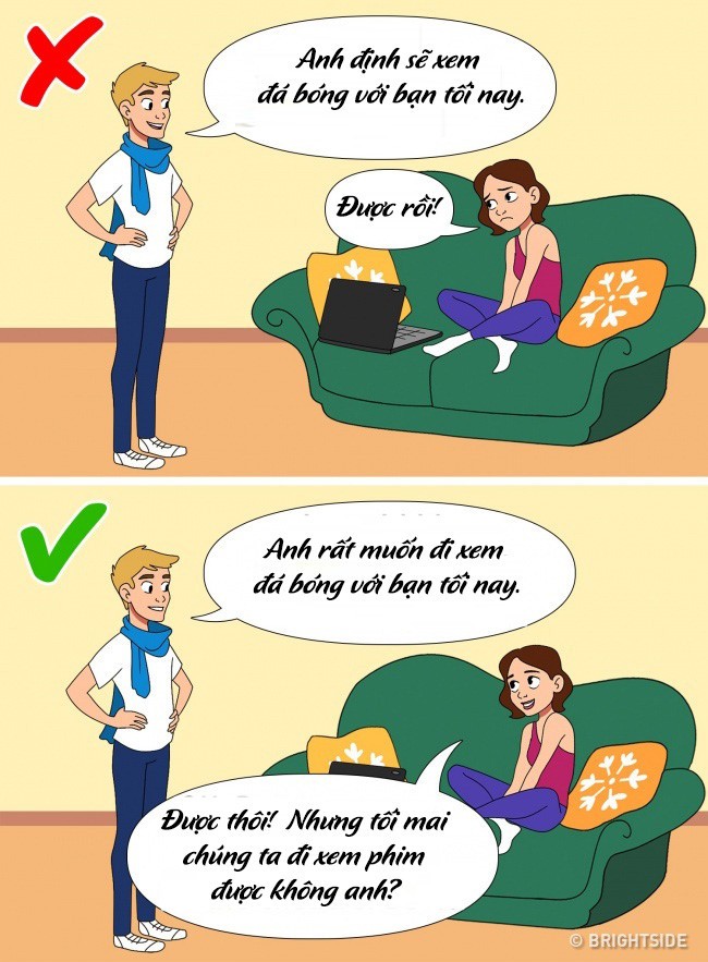 10. Mong muốn thỏa hiệp: Nếu không chấp nhận những chuyện lặt vặt của người yêu thì bạn sẽ tạo ra nhiều xung đột giữa 2 người. Và đương nhiên sau cuối, chia tay là hậu quả hoàn toàn dễ xảy ra.