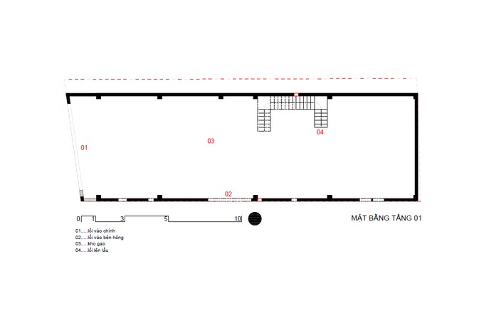Mặt bằng tầng 1.
