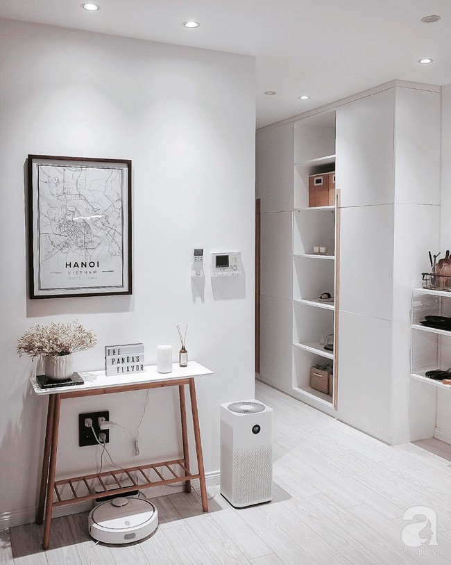 Mỗi góc nhỏ đều gọn gàng, ngay ngắn với đồ trang trí, tủ âm tường hay điểm nhấn từ sắc màu.