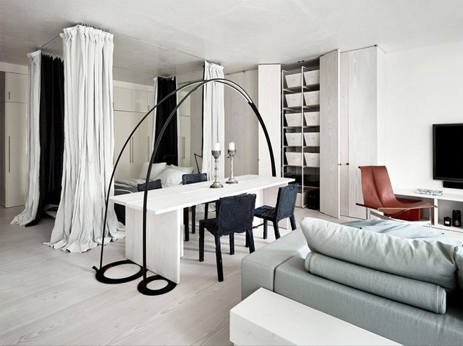 Những đồ nội thất được chọn đa phần là các thiết kế sáng tạo, phá cách.