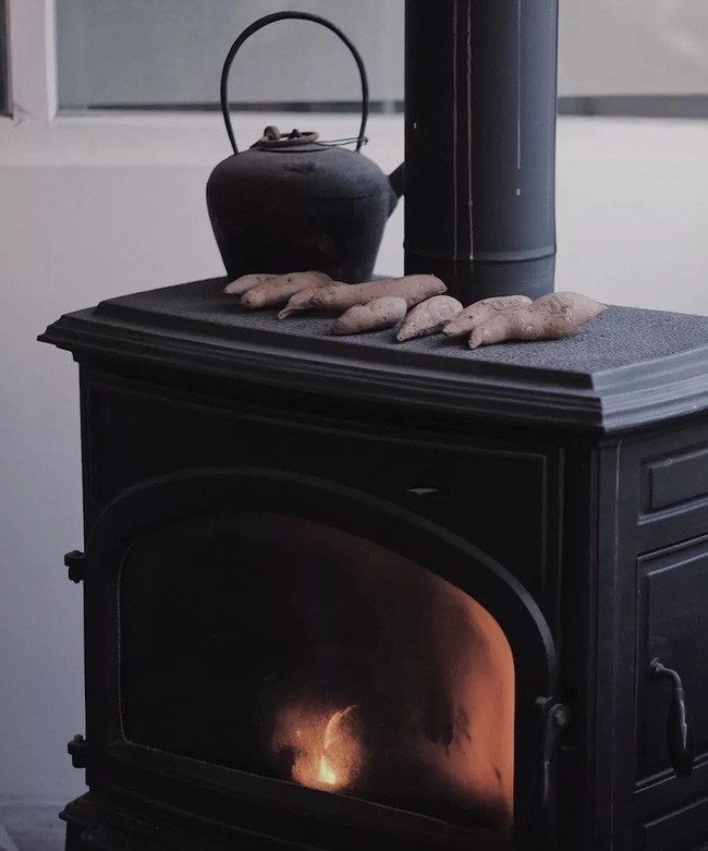 Lò sưởi tự chế.