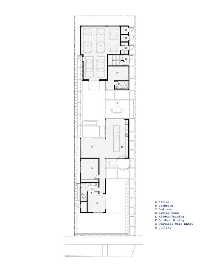 Bản vẽ thiết kế của ngôi nhà.