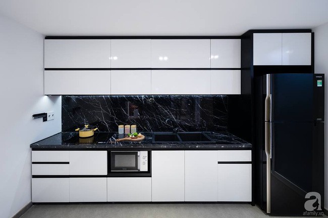 Không gian nấu nướng với vẻ đẹp hiện đại.
