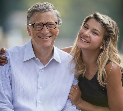 Bill Gates và con gái Phoebe. Ảnh: Time