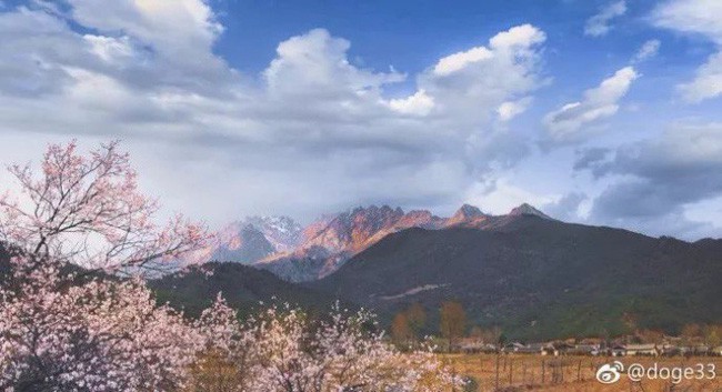 Khung cảnh êm đềm khi xuân về.