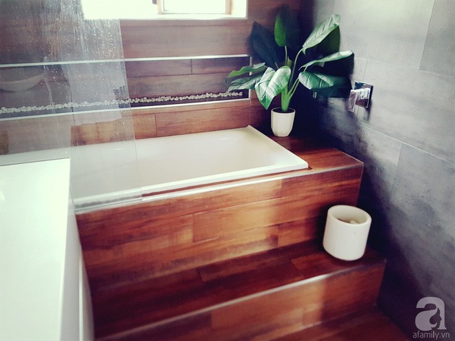 Phòng tắm được thiết kế theo phong cách Á Đông.