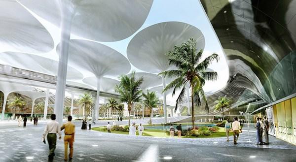 
Thành phố Masdar (Abu Dhabi). Rộng gần 6 km vuông, dự án này thực sự là một thành phố tương lai khi hoàn toàn phụ thuộc vào năng lượng tái tạo, và hoạch định sẽ duy trì lượng khí carbon trung bình và không có xe hơi.
