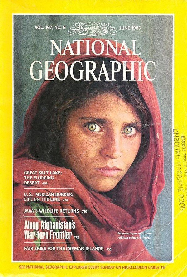 Bức ảnh Sharbat Gula xuất hiện trên trang bìa của National Geographic.