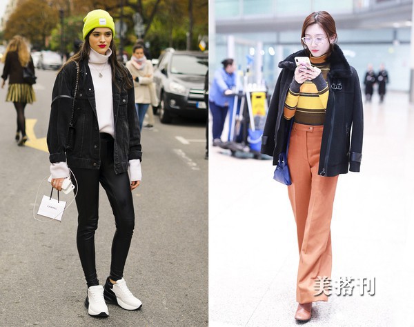 Nếu sợ những chiếc áo dáng dài để lộ khuyết điểm của cơ thể thì áo khoác denim hay áo khoác da chắc chắn sẽ khiến bạn hài lòng.