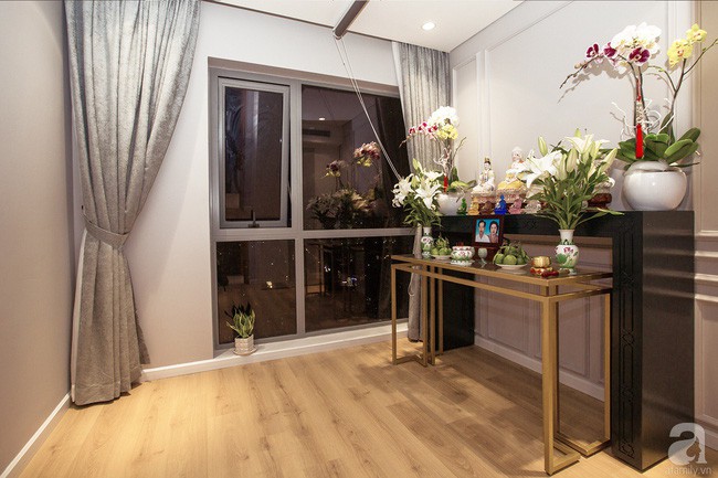 Không gian phòng thờ được tách riêng.